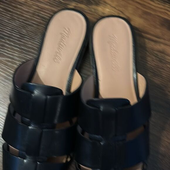 Madewell The Dixson Fisherman Mule in True Black Size 9/ excellent - Picture 9 of 9
